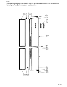 DOORS Diagram and Parts List for MBR12DGHAWW  General Electric Refrigerator