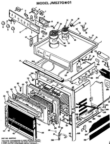 Part Location Diagram of WB30X342 GE Tilt Lock Hinge Mounted Surface Burner Kit - 6"