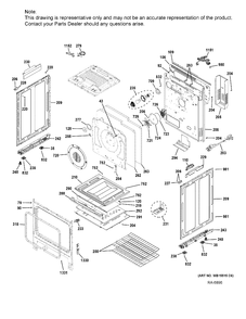 BODY PARTS Diagram and Parts List for JCGS760BEL1TS  General Electric Range