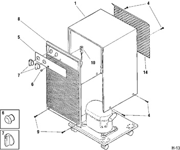 CABINET FRONT & WRAPPER Diagram and Parts List for CMDD50WW1  General Electric Dehumidifier