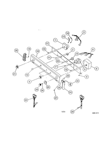 CONTROL PANEL Diagram and Parts List for 52270-W0  General Electric Washer