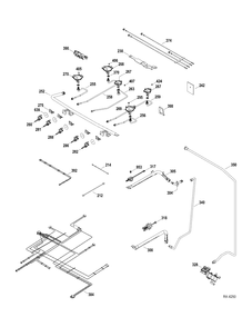 GAS PARTS Diagram and Parts List for JCGB600SET1SS  General Electric Range