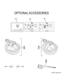 Optional Accessories Diagram and Parts List for AZES15DCXXAK1  General Electric Air Conditioner