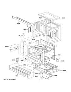 Oven Cavity Parts Diagram and Parts List for ZSB9231N2SS  General Electric Microwave