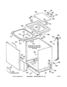 CABINET Diagram and Parts List for 57281B0WW  General Electric Washer