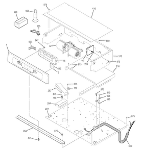 Control Panel Diagram and Parts List for CT959ST2SS  General Electric Wall Oven