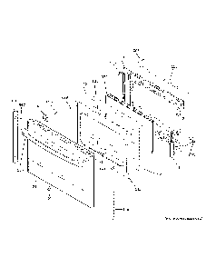 Lower Door Diagram and Parts List for PS960YP2FS  General Electric Range