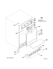 CABINET Diagram and Parts List for ZIDI240BAII  General Electric Refrigerator