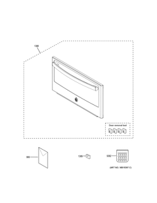 MICROWAVE DOOR Diagram and Parts List for JK3800SH5SS  General Electric Wall Oven
