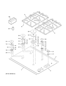 CONTROL PANEL & COOKTOP Diagram and Parts List for JGP5530SL1SS  General Electric Cooktop