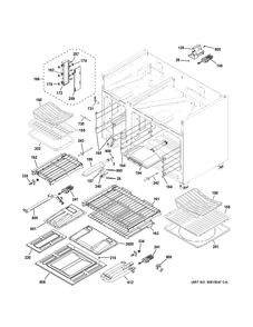 OVEN CAVITY PARTS Diagram and Parts List for ZGP486LRR4SS  General Electric Range