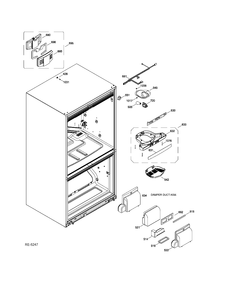 FF FUNCTIONAL PARTS Diagram and Parts List for GDRC3KBYKRWW  General Electric Refrigerator