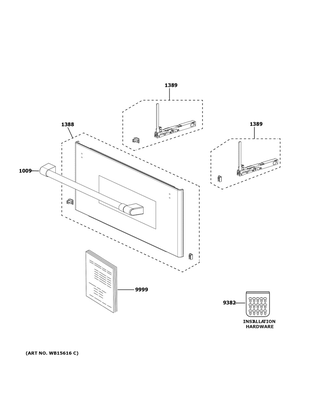 Cafe Customization Diagram and Parts List for CSB912P2N1S1  General Electric Microwave