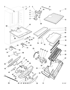 SYSTEM GROUP 1 Diagram and Parts List for 3220-00LA0S00  General Electric Refrigerator