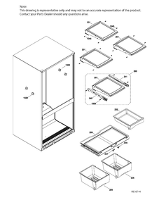 FF SHELVES Diagram and Parts List for GDRC0KBXARBB  General Electric Refrigerator
