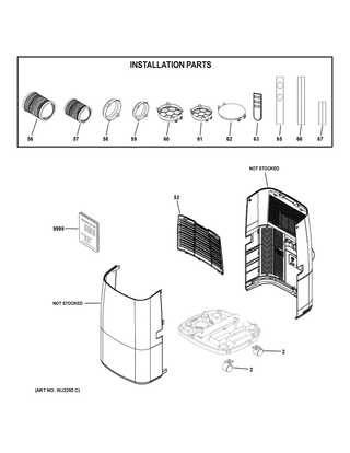 Room Air Conditioner Diagram and Parts List for APDA14NXMBN1  General Electric Air Conditioner