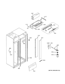 Fresh Food Section Diagram and Parts List for CSB42WP2NKS1  General Electric Refrigerator