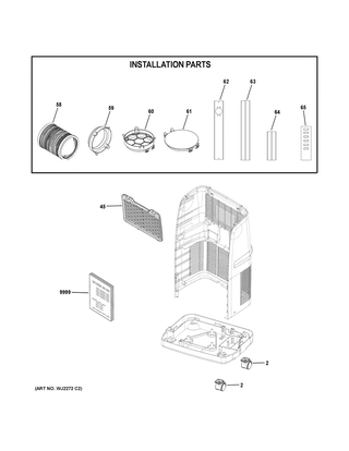 Room Air Conditioner Diagram and Parts List for HPC12XCRN1  General Electric Air Conditioner
