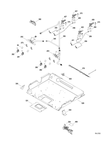 GAS PARTS Diagram and Parts List for P2S968DER1WW  General Electric Range