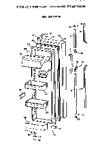 Fresh Food Door Diagram and Parts List for TFX30PRTABB  General Electric Refrigerator