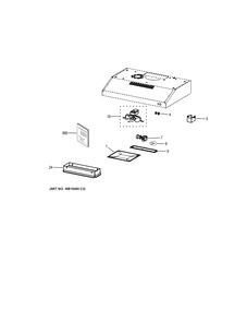 RANGE HOOD Diagram and Parts List for JVX3240DJ2WW  General Electric Range Hood