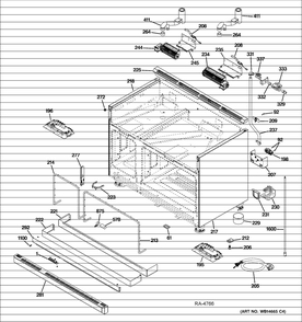 Body Parts Diagram and Parts List for ZIFP360NXLH  General Electric Freezer