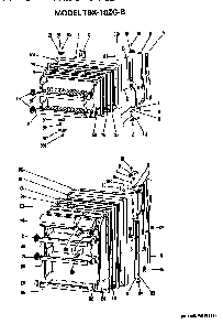 Doors Diagram and Parts List for TBX18ZGB  General Electric Refrigerator