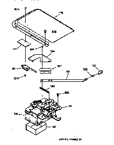 Door Lock Section Diagram and Parts List for RB754YSAD  Hotpoint Range