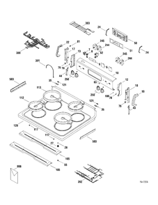 CONTROLS & COOKTOP Diagram and Parts List for RCB790SJ4SA  General Electric Range