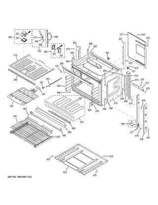 Body Parts Diagram and Parts List for PT9051SL3SS  General Electric Wall Oven
