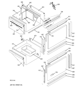 DOORS & CONTROLS Diagram and Parts List for ZIDI240BAII  General Electric Refrigerator
