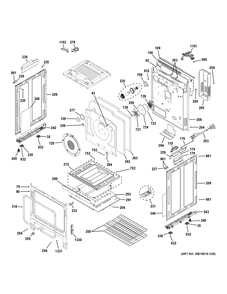 Body Parts Diagram and Parts List for JGS760DP5WW  General Electric Range