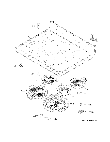 Cooktop Diagram and Parts List for JCB865SJ9SS  General Electric Range