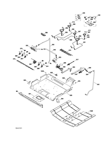 GAS & BURNER PARTS Diagram and Parts List for PGS975SER3SS  General Electric Range
