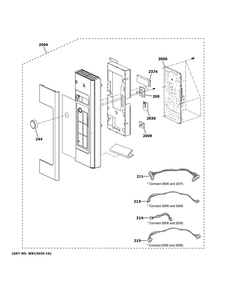 Control Parts Diagram and Parts List for PVM9179DK5WW  General Electric Microwave