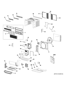 Room Air Conditioner Diagram and Parts List for AHTR10ACH2  General Electric Air Conditioner