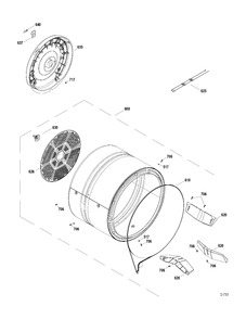 DRUM Diagram and Parts List for PTMN940EMWS0  General Electric Dryer