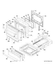 DOOR & DRAWER PARTS Diagram and Parts List for CHS985SEL1SS  General Electric Range