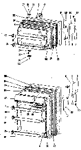 Doors Diagram and Parts List for TBF16SJC  General Electric Refrigerator