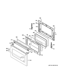Lower Door Diagram and Parts List for CGS990SET5SS  General Electric Range
