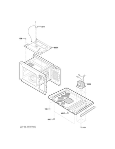 Interior Parts Diagram and Parts List for PEB9159SF1SS  General Electric Microwave