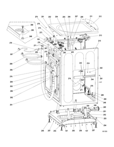 CABINET-TOP Diagram and Parts List for GCVH6500K1WW  General Electric Washer