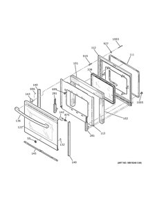 Door Diagram and Parts List for JBS60RKCSS  General Electric Range