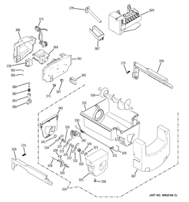 ICE MAKER & DISPENSER Diagram and Parts List for GSHL6KGZDCLS  General Electric Refrigerator