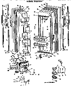 Doors Diagram and Parts List for TFE22RNA  General Electric Refrigerator