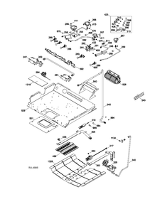 GAS & BURNER PARTS Diagram and Parts List for CCGS985SET2SS  General Electric Range