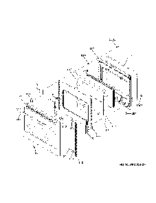 Door Diagram and Parts List for PSS93YP1FS  General Electric Range