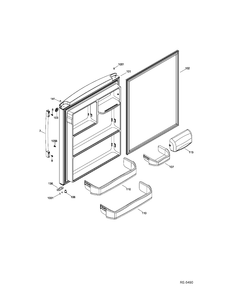 FF DOOR Diagram and Parts List for GBR20DSEARBB  General Electric Refrigerator