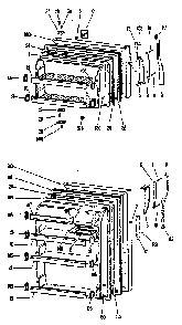 Doors Diagram and Parts List for TBF14SJB  General Electric Refrigerator