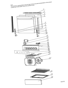 DOOR & CONTROL PANEL Diagram and Parts List for HCR2250ADS  General Electric Range